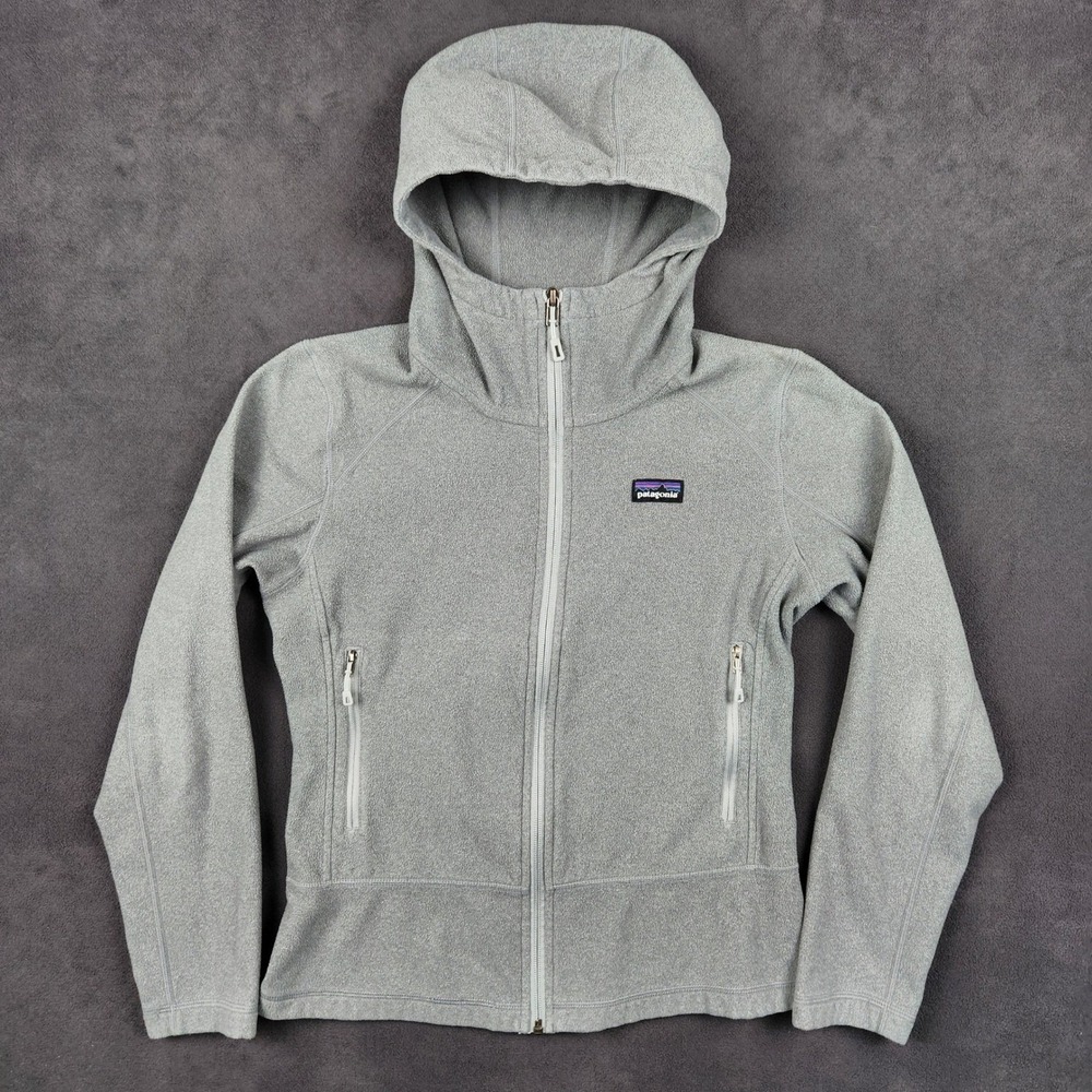 Patagonia‎ Emmilen Hoody Womens Small Gray Lightweight Full Zip Fleece Hoodie
